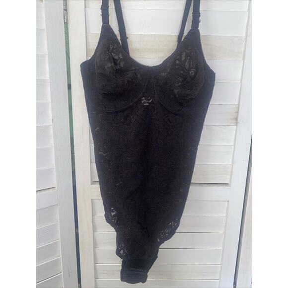 Set Of 2 Vintage Bali Pin Up Lace Bodysuits One Piece Lingerie Women 34C - Picture 3 of 8